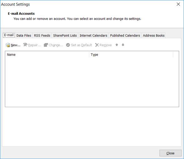Configura l'account di posta elettronica VIRGILIO.IT sul tuo Outlook 2010 Manuale Passaggio 2