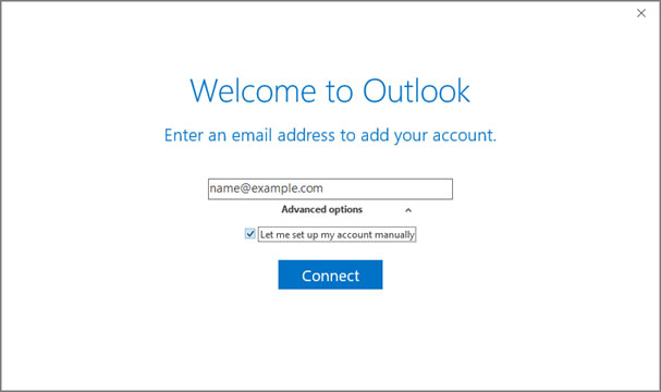 Imposta l'account e-mail YAHOO.IT sul tuo Outlook 2016 Manuale Passaggio 2 - Metodo 2