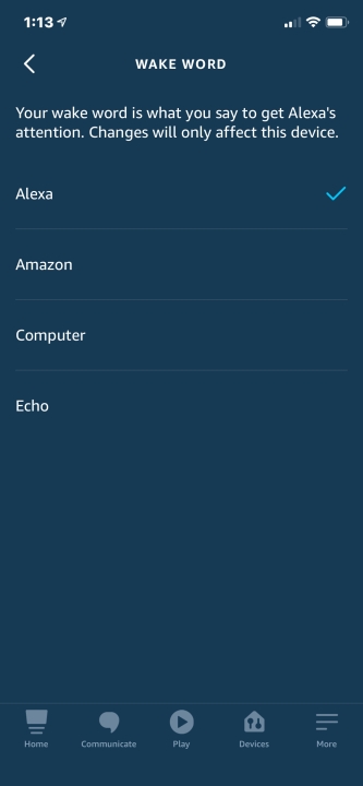 Amazon Alexa App Modifica Wake Word