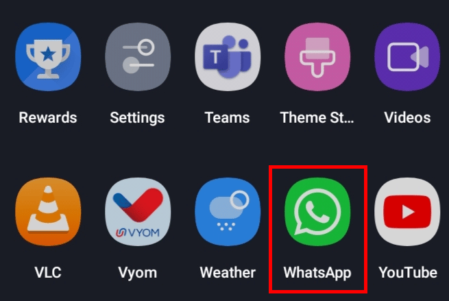 Apri l'app WhatsApp sul tuo dispositivo.