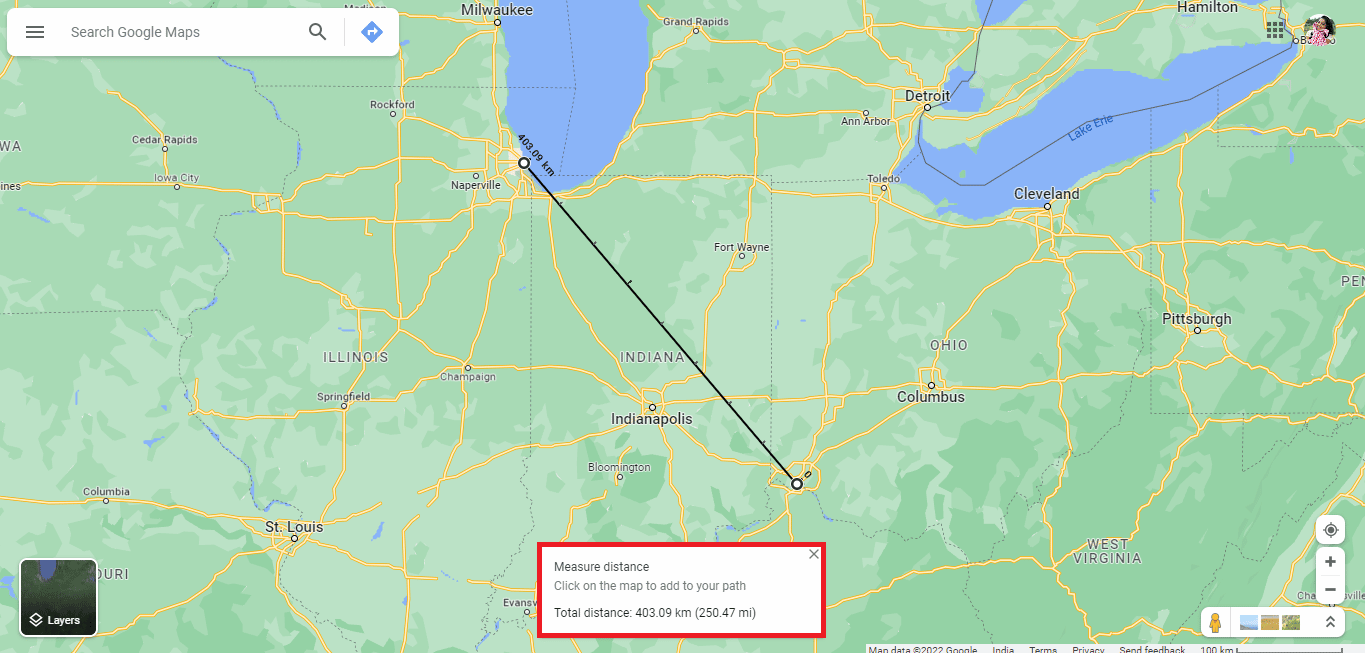 Puoi vedere la distanza tra Cincinnati e Chicago è 250.47 mi