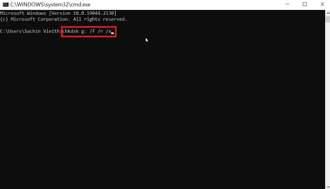 inserire il comando chkdsk. correggere la schermata blu di gestione della memoria Windows 11