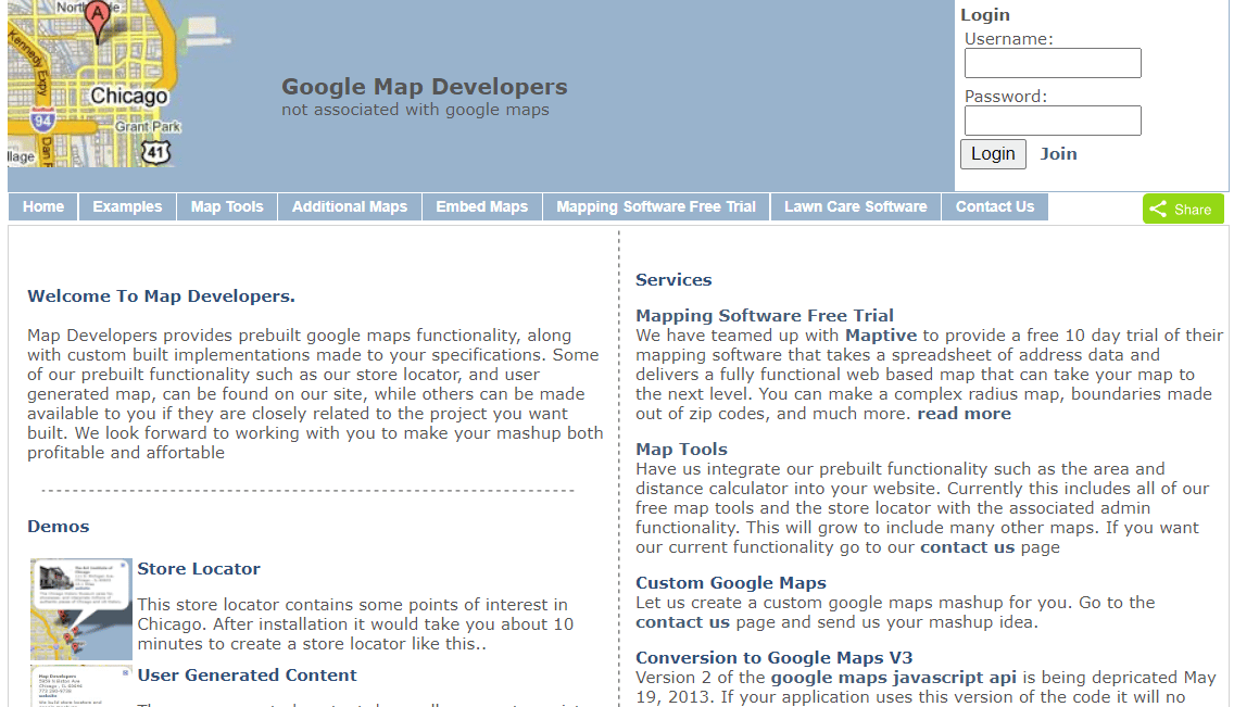Visita il sito web ufficiale di Google Map Developers