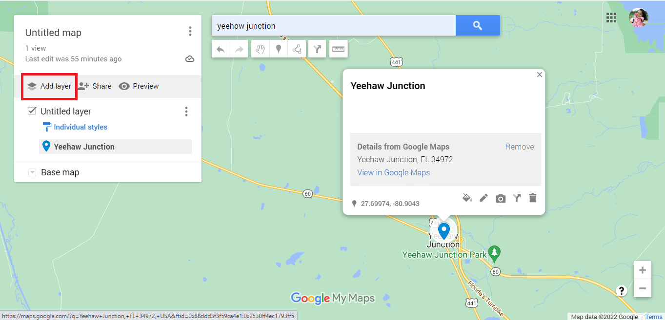 Torna alla pagina della mappa di Google