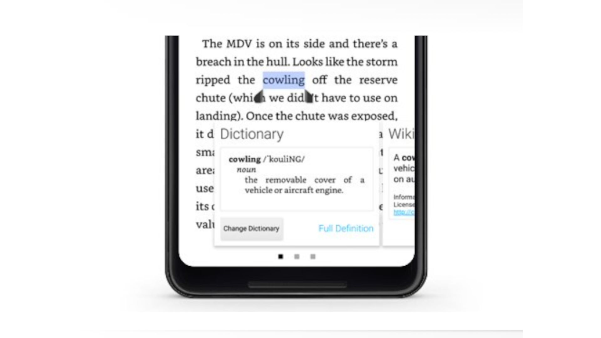 un'immagine mostra come utilizzare il dizionario Kindle.