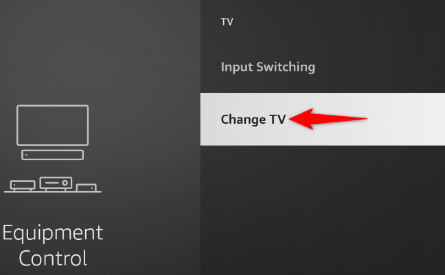 Seleziona "Cambia TV".