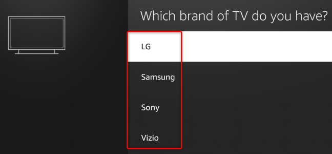 Seleziona il produttore del televisore.