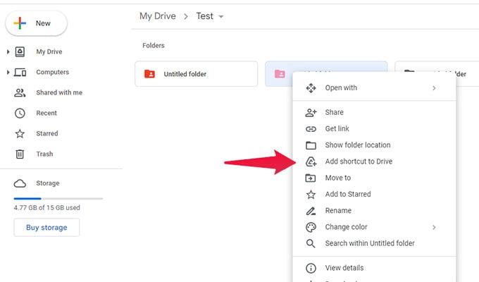 Crea un collegamento a Google Drive