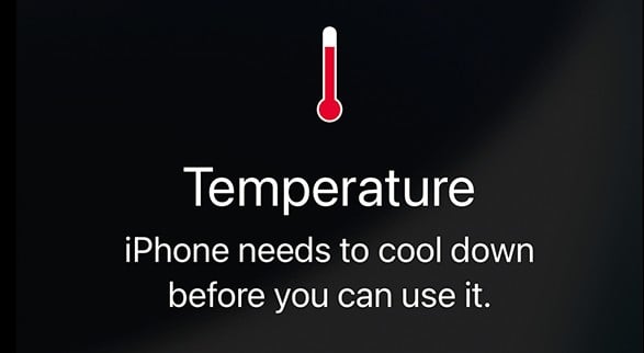 iPhone deve raffreddare il messaggio