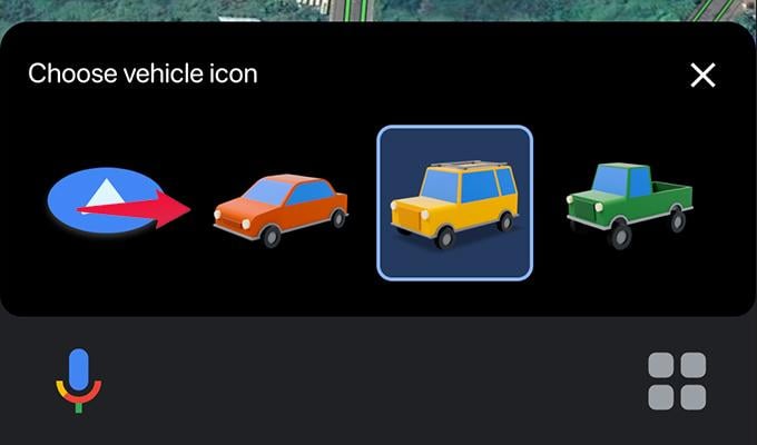 Personalizza l'icona del veicolo