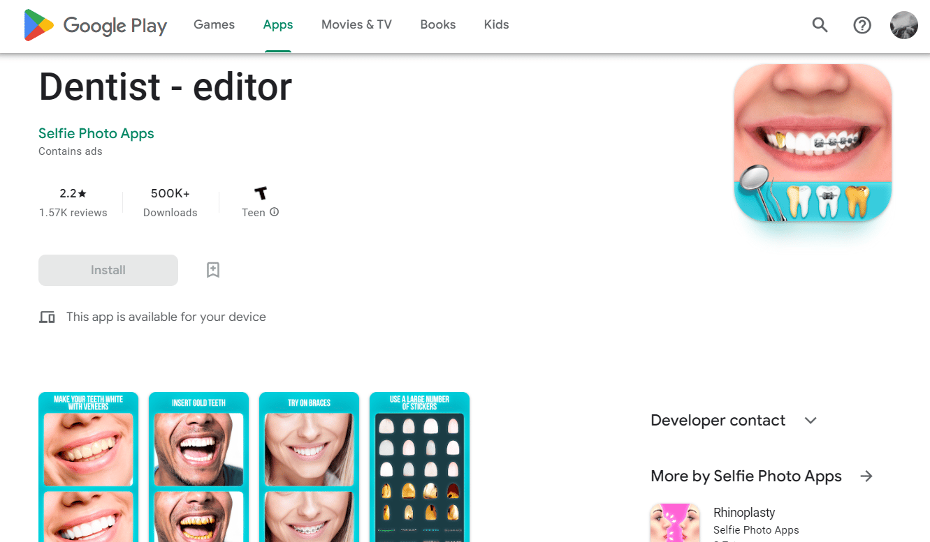 Dentista - editore | Come ottenere un filtro per denti dritti su Instagram