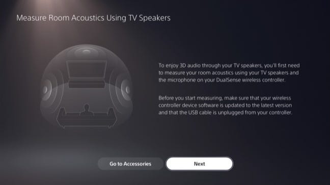 Configura l'audio 3D per gli altoparlanti della TV su PS5