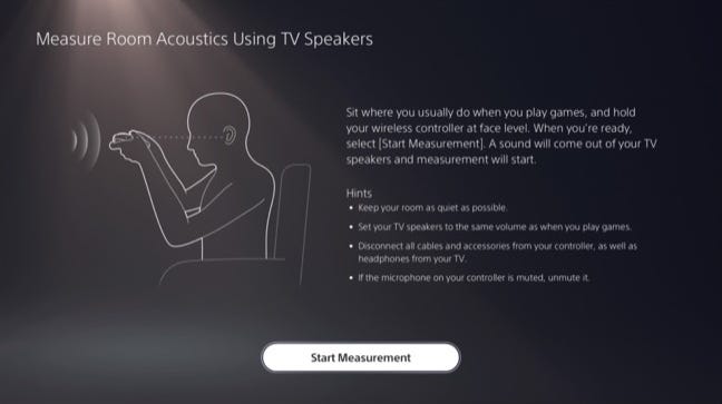Inizia a misurare l'acustica della stanza per l'audio 3D su PS5