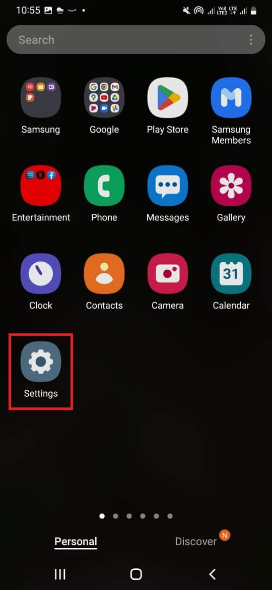 apri Impostazioni sul tuo dispositivo Samsung