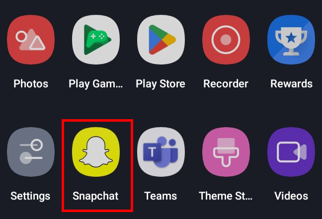 Apri l'app Snapchat sul tuo dispositivo.