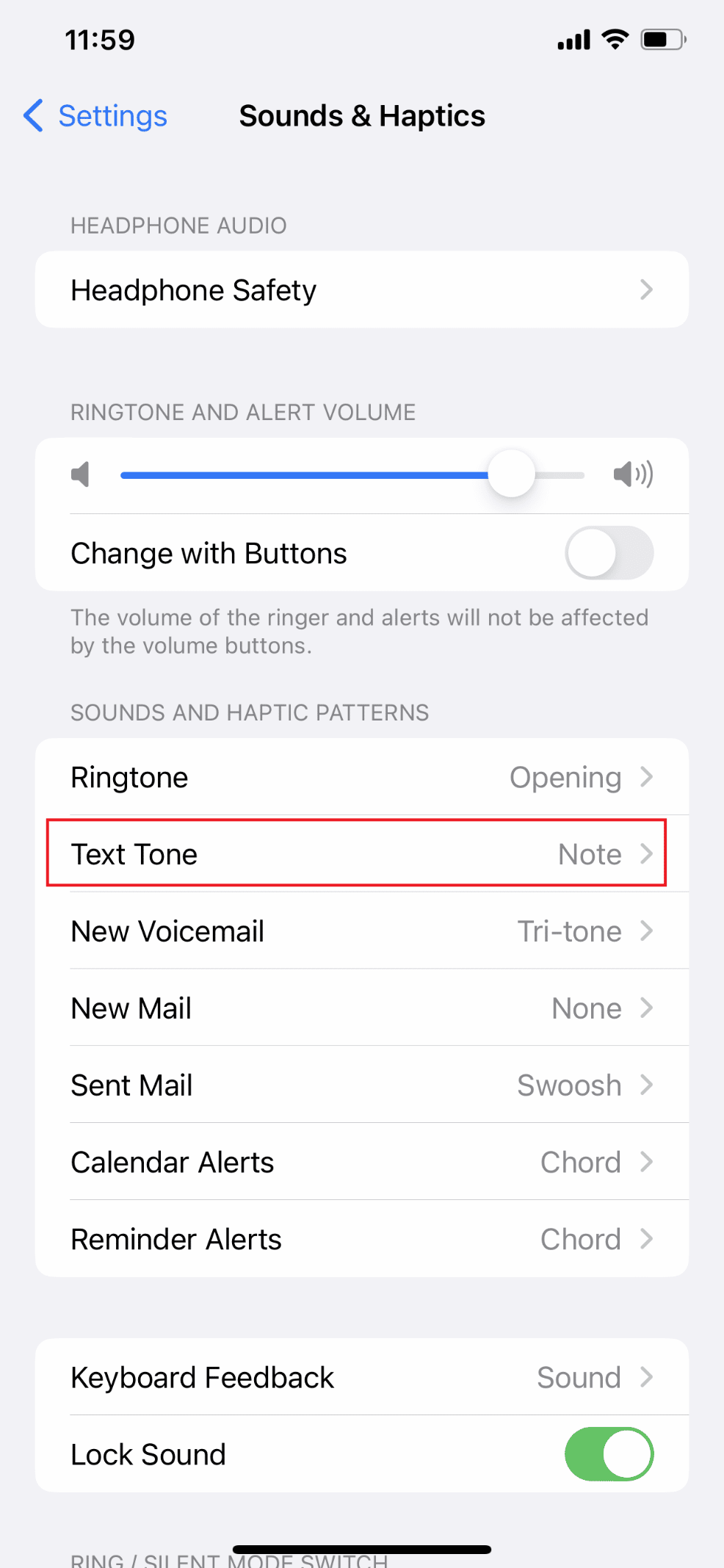 Quindi, seleziona Tono testo | Perché le mie notifiche non emettono suoni su iPhone