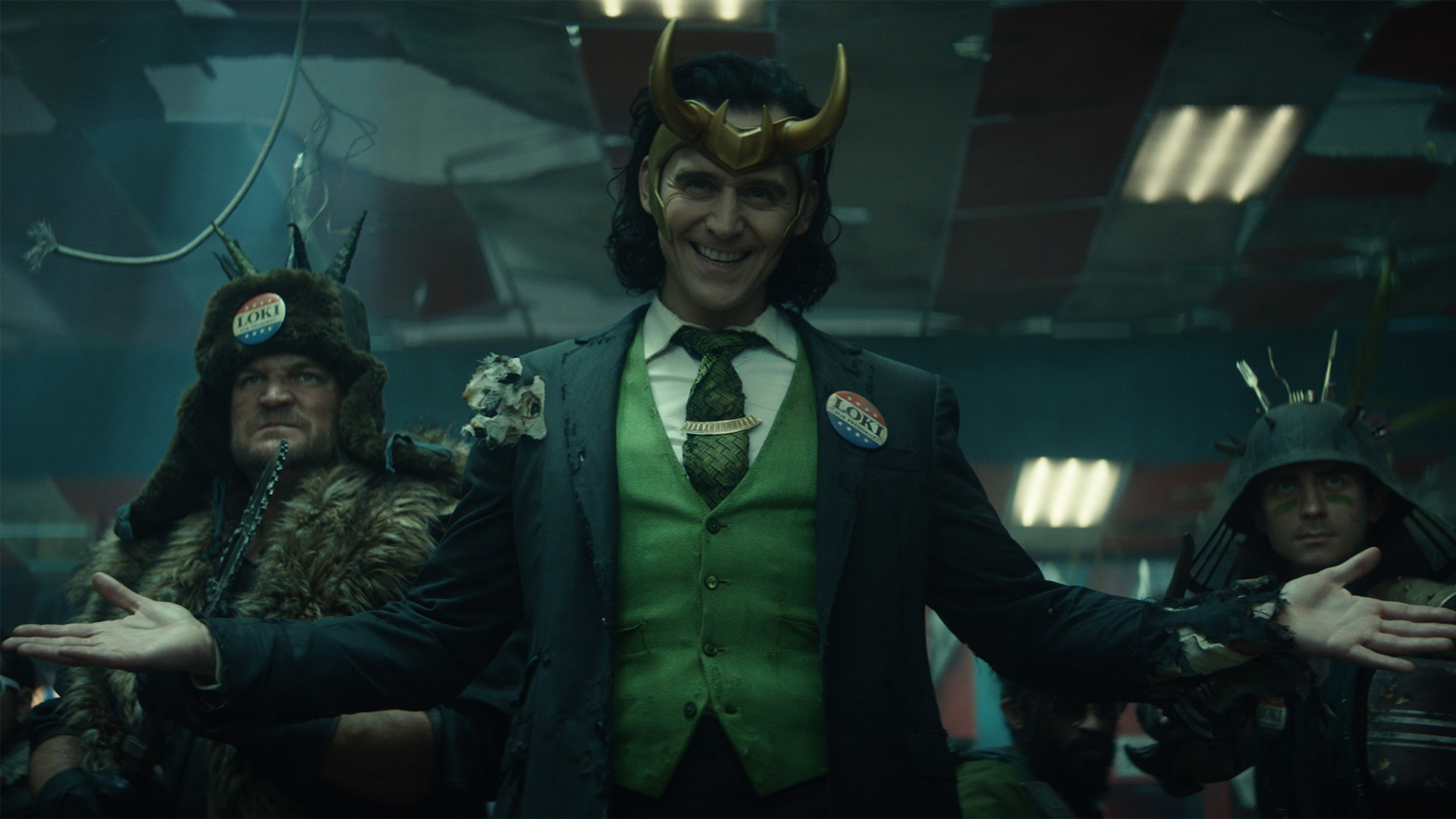 Tom Hiddleston nei panni di Loki nella stagione 1 di Loki della Marvel