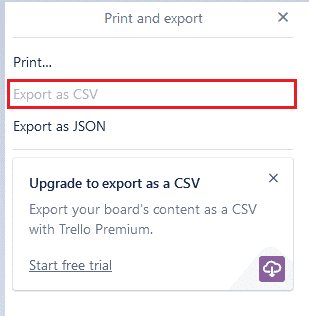 Scegli l'opzione Esporta in Excel (o CSV).