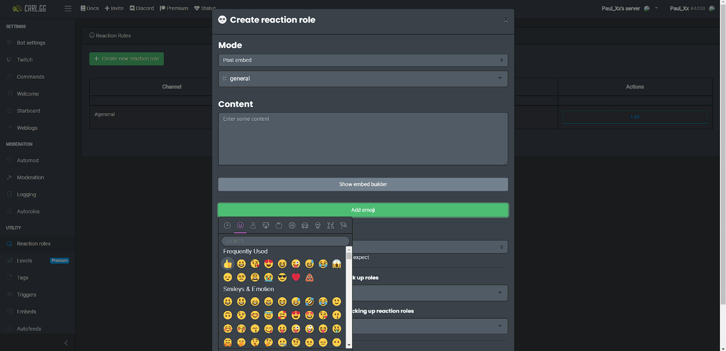 Seleziona qualsiasi emoji