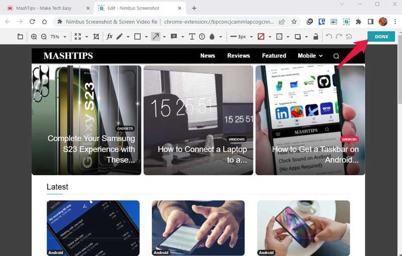 screenshot intera pagina in chrome