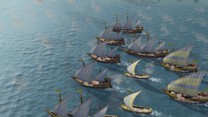 Una flotta di navi salpò in Age of Empires IV