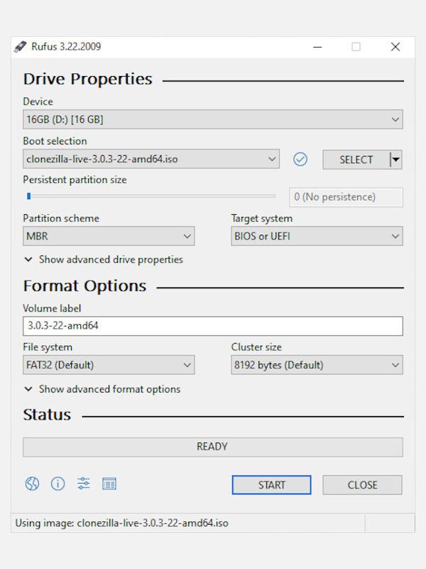 Impostazioni per scrivere un'immagine ISO usando Rufus-1