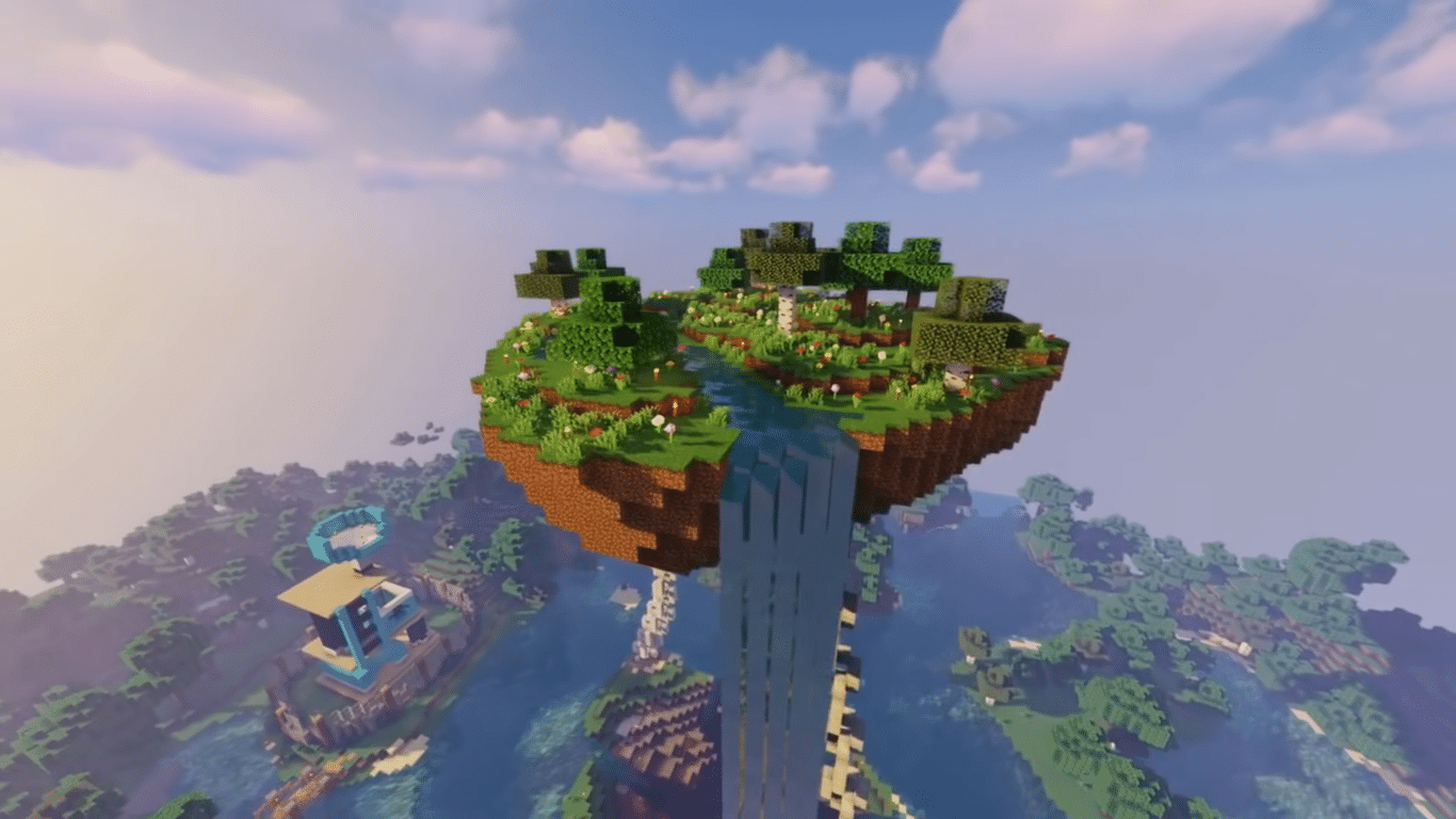 isola galleggiante di minecraft