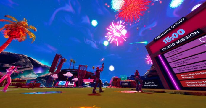 Come lanciare fuochi d'artificio a Coachella Island in Fortnite	
