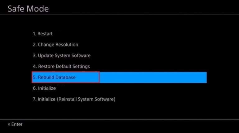 ricostruire database playstation