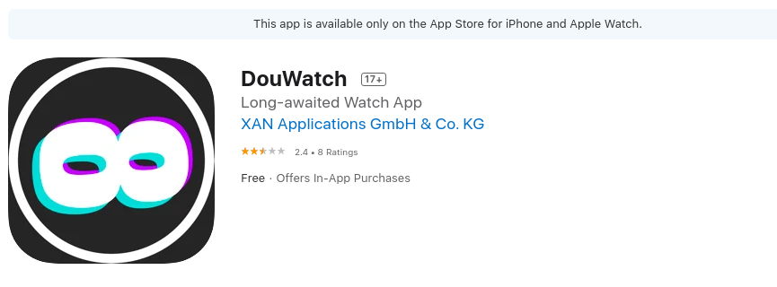 DouWatch: ottieni TikTok su Apple Watch 