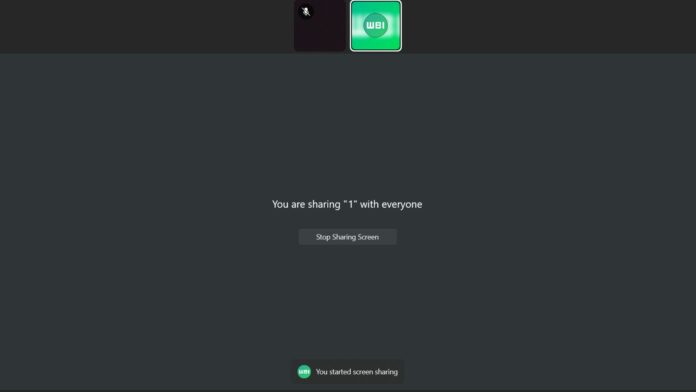 funzione di condivisione dello schermo su WhatsApp Beta durante una videochiamata