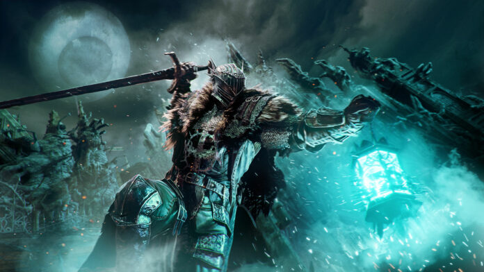 Personaggio di Lords of the Fallen con lanterna