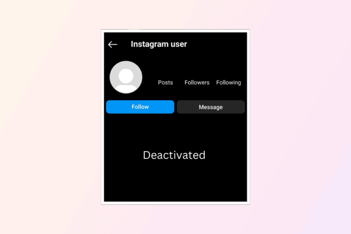 Che aspetto ha un account Instagram disattivato?
