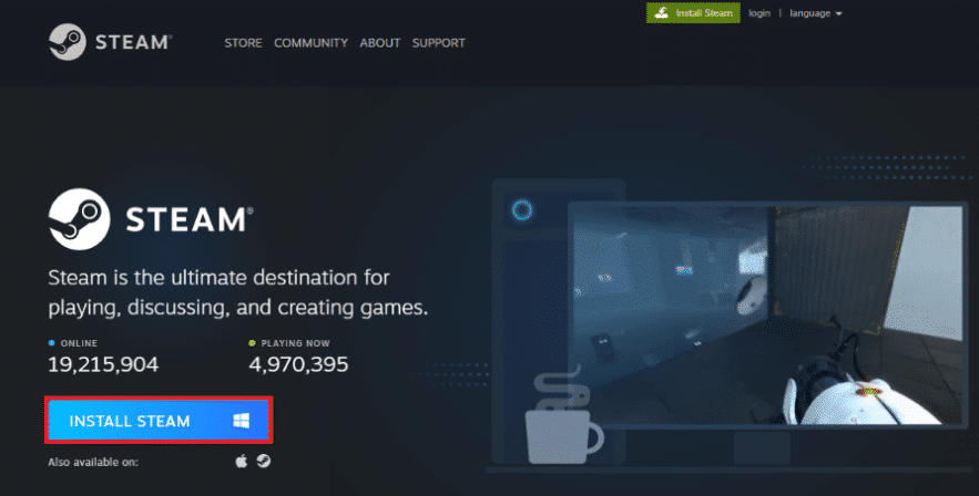 Fare clic su Installa Steam | L'errore fatale di Finals su Steam