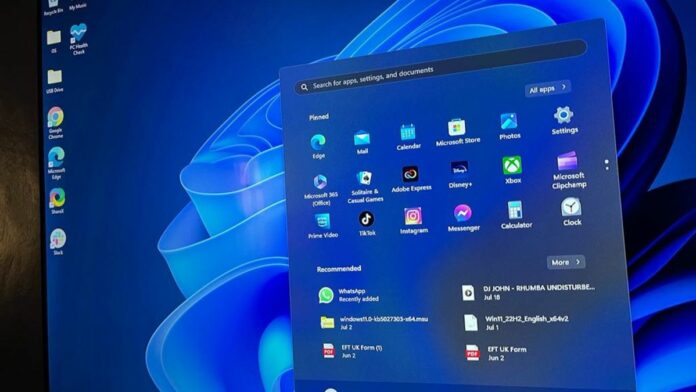 Start menu in Windows 11