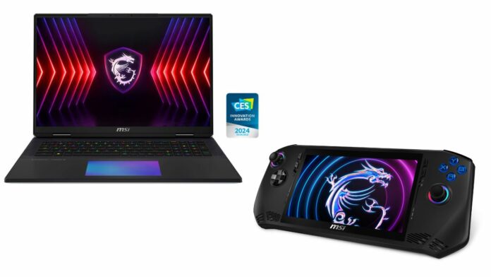 MSI presenta la sua prima console portatile e i laptop AI al CES 2024 thumbnail