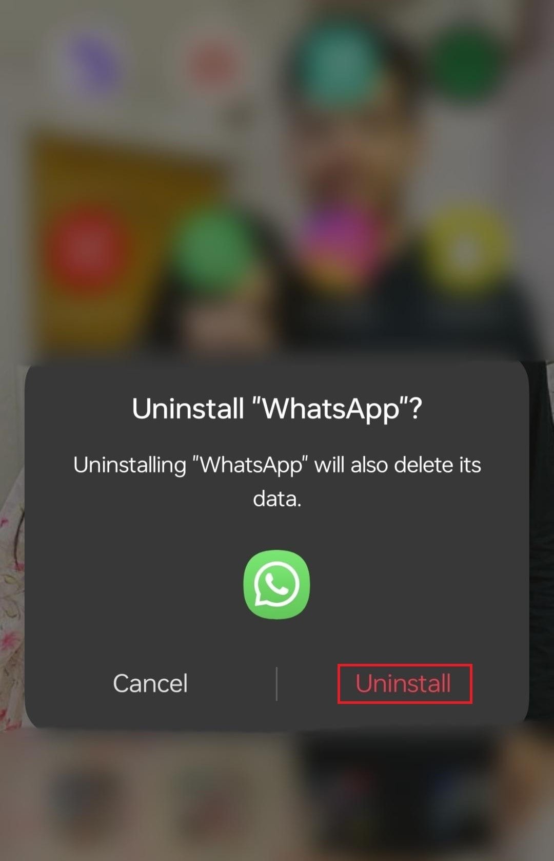 Disinstallare WhatsApp