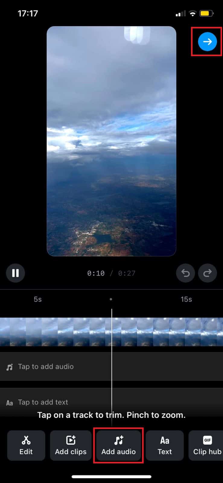 Tocca Aggiungi audio | Come aggiungere più audio ai rulli di Instagram