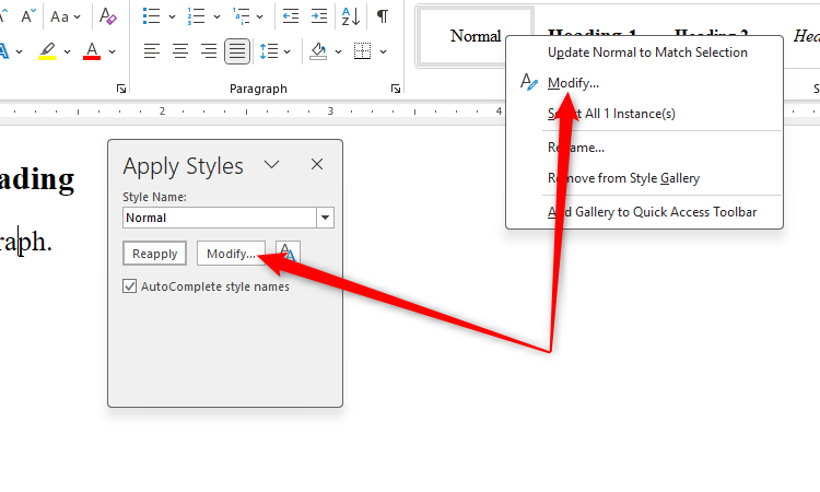 Vengono illustrati i diversi modi per modificare uno stile in Microsoft Word.