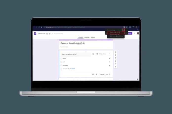 How to Change Google Forms Language